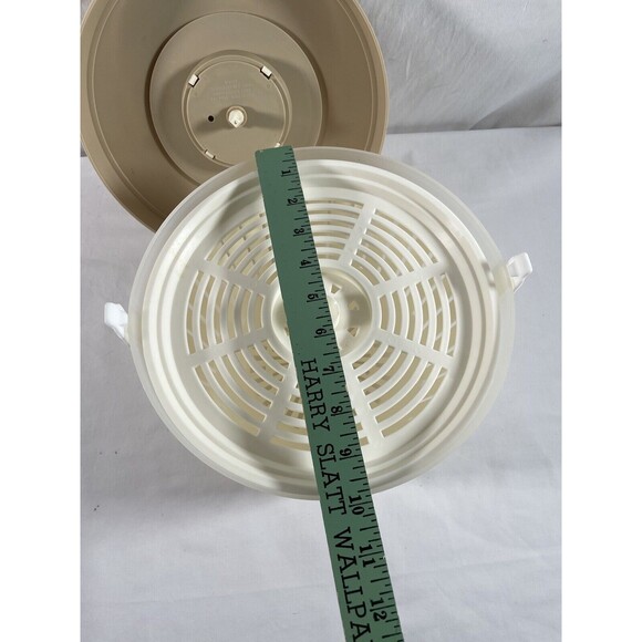 Vintage 1970s HOAN Southbury 4 Pcs Salad Spinner Biege Clean - Picture 7 of 7